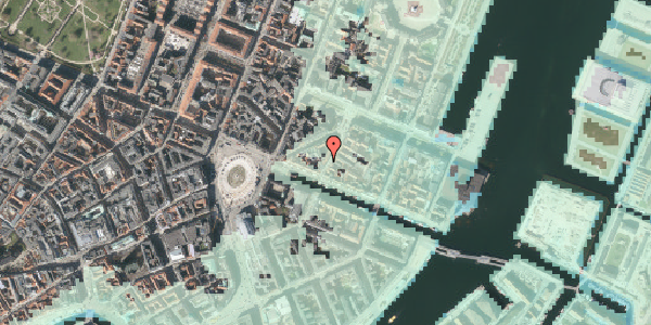 Stomflod og havvand på Lille Strandstræde 7, 1254 København K