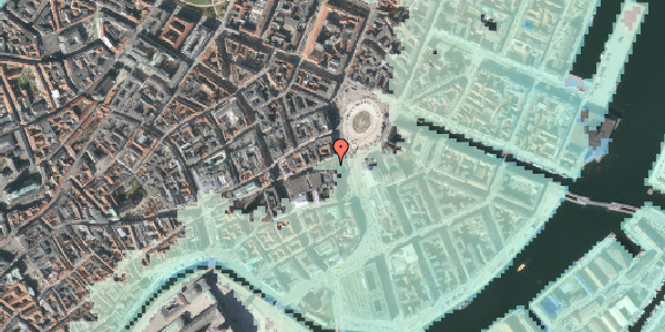 Stomflod og havvand på Lille Kongensgade 1, 1074 København K
