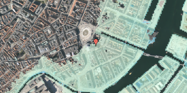 Stomflod og havvand på August Bournonvilles Passage 3, 1055 København K