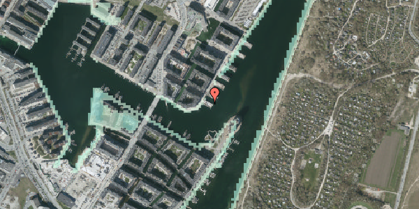 Stomflod og havvand på Teglholmens Østkaj 22, 2450 København SV