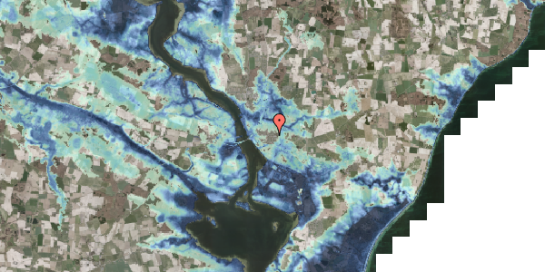 Stomflod og havvand på Østerbrogade 129, 4800 Nykøbing F