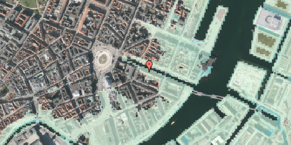 Stomflod og havvand på Nyhavn 10, 1051 København K