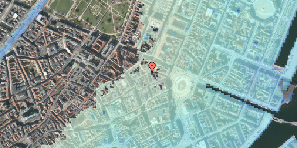 Stomflod og havvand på Grønnegade 26, 2. th, 1107 København K