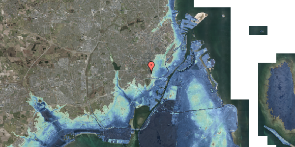Stomflod og havvand på Pile Alle 55B, 2000 Frederiksberg