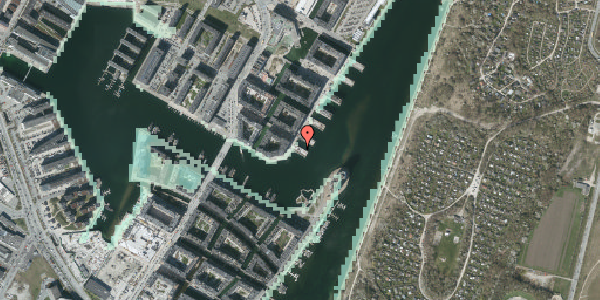 Stomflod og havvand på Teglholmens Østkaj 18, 2450 København SV