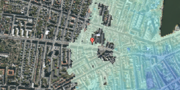 Stomflod og havvand på Frederiksberg Alle 34, 1820 Frederiksberg C