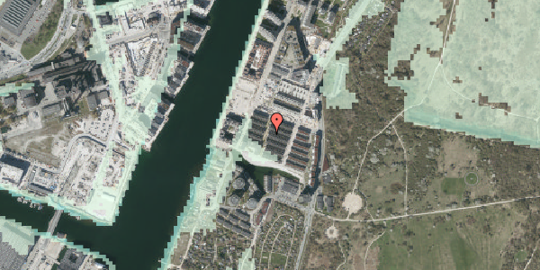 Stomflod og havvand på Niels Neergaards Gade 4, 2300 København S