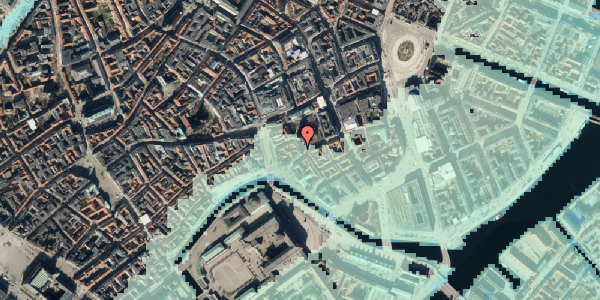Stomflod og havvand på Nikolaj Plads 32, st. th, 1067 København K