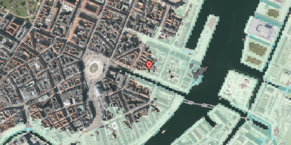 Stomflod og havvand på Nyhavn 35, 1051 København K