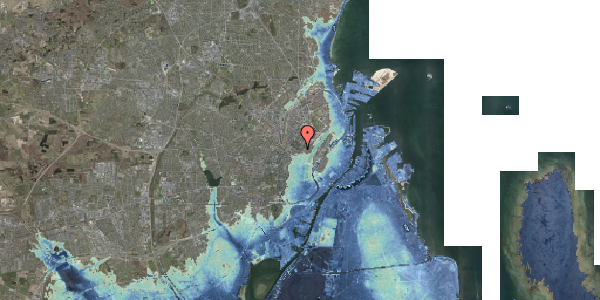 Stomflod og havvand på Tjørnegade 9, 2200 København N