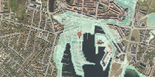 Stomflod og havvand på Vesterhavnen 16, 5800 Nyborg