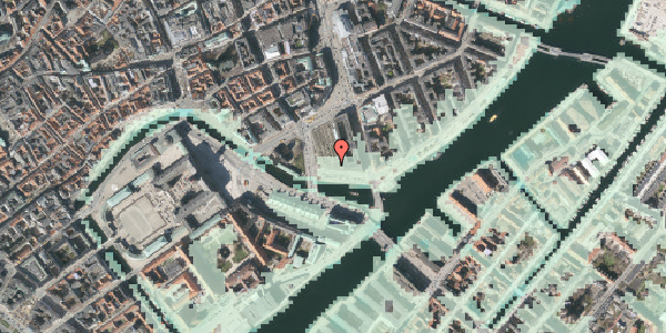 Stomflod og havvand på Havnegade 3, 1058 København K