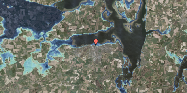 Stomflod og havvand på Rådhuspladsen 1, 4300 Holbæk
