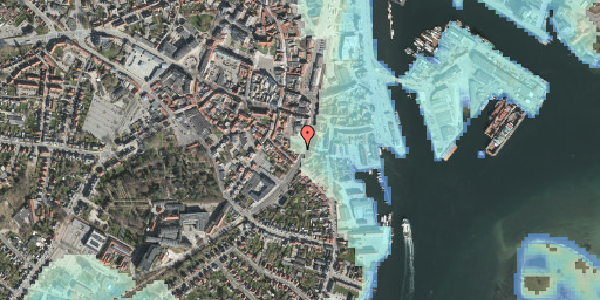 Stomflod og havvand på Jernbanegade 16, 5700 Svendborg