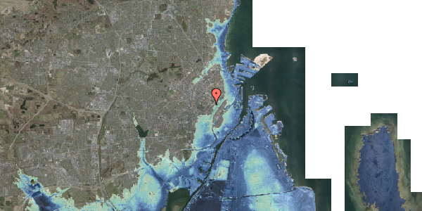 Stomflod og havvand på Blegdamsvej 1B, st. , 2200 København N