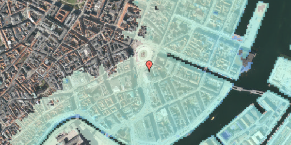 Stomflod og havvand på Kongens Nytorv 9, 1050 København K