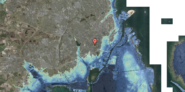 Stomflod og havvand på Roskildevej 37, 2000 Frederiksberg