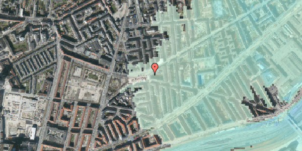 Stomflod og havvand på Enghave Plads 2, 1670 København V