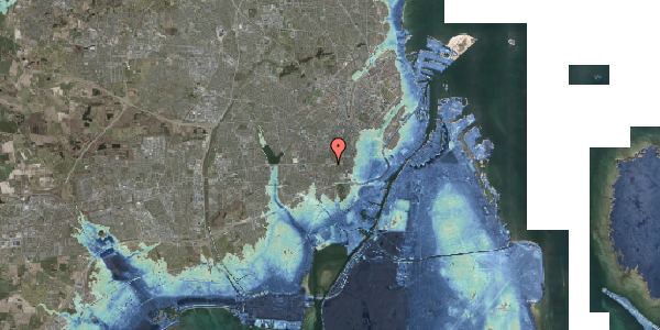 Stomflod og havvand på Roskildevej 27B, 2000 Frederiksberg