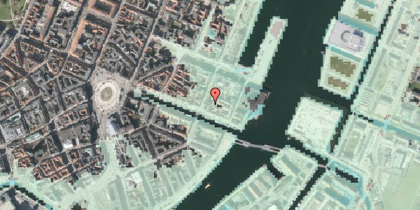 Stomflod og havvand på Nyhavn 53A, 1051 København K