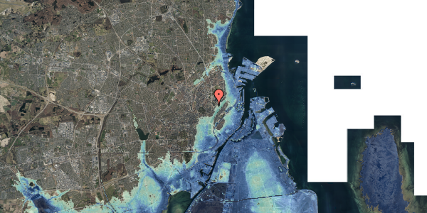Stomflod og havvand på Blegdamsvej 3A, 13. , 2200 København N