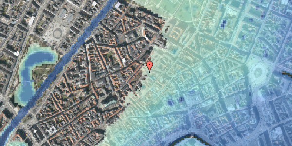 Stomflod og havvand på Skindergade 3, st. 4, 1159 København K