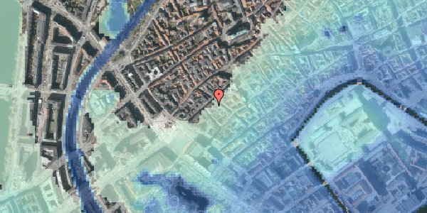 Stomflod og havvand på Frederiksberggade 17A, 1459 København K