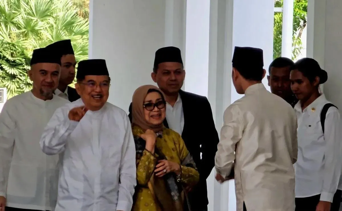SBY to JK Attend Gelar Griya Eid al-Fitr 1446 H at Merdeka Palace