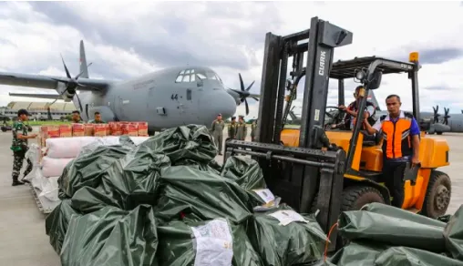 Kemhan Kirim 12 Ton Bantuan Logistik untuk Korban Gempa Myanmar