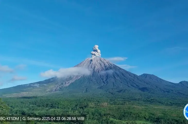 Gunung Semeru Erupsi Rabu Pagi, Tinggi Letusan Capai 900 Meter
