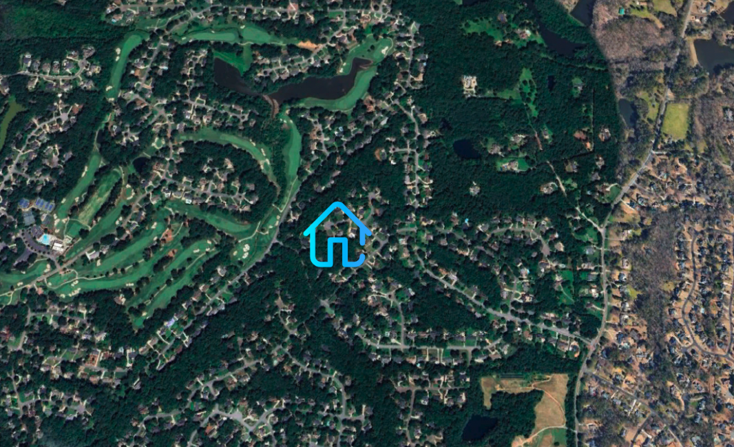 Aerial view of Mountain Laurel neighborhood