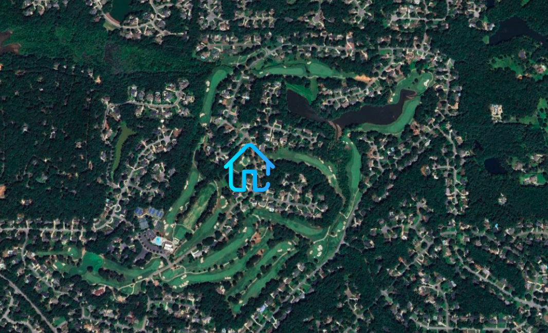 Aerial view of Mountain Point neighborhood