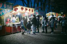 黒磯公園の夜桜 / 2023年4月3日