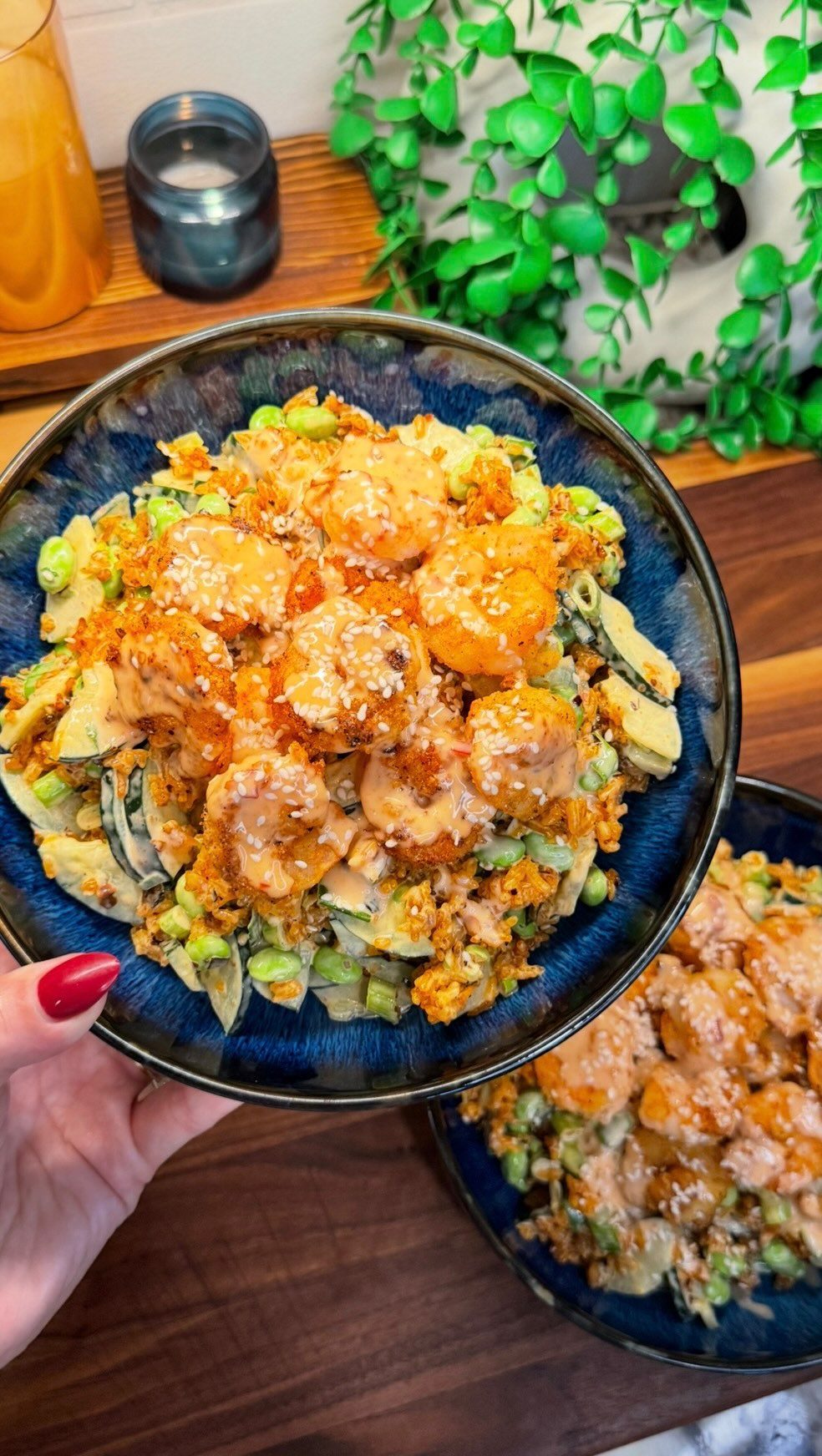Bang Bang Crispy Rice Shrimp Salad