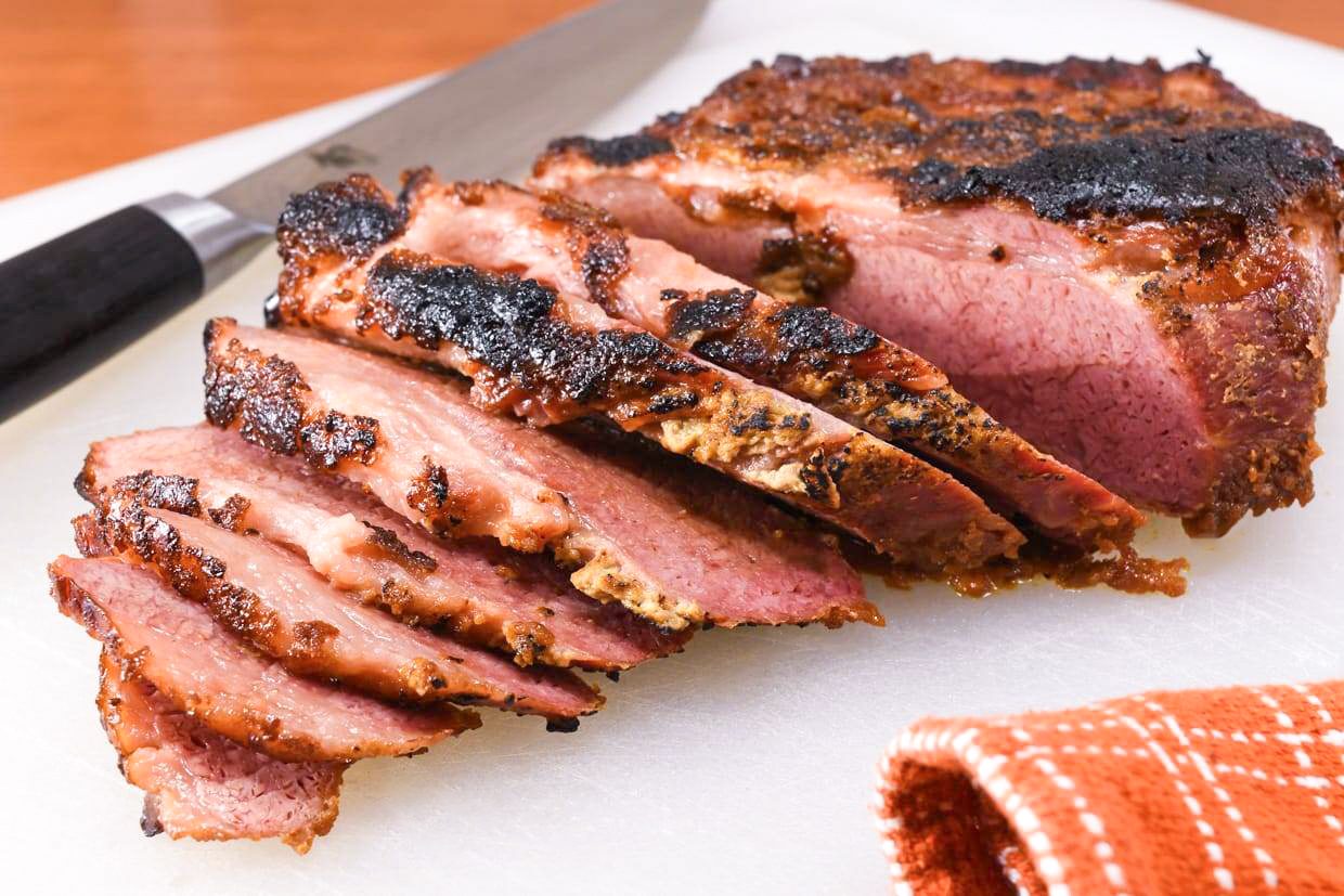 Baked Dijon-Brown Sugar Corned Beef