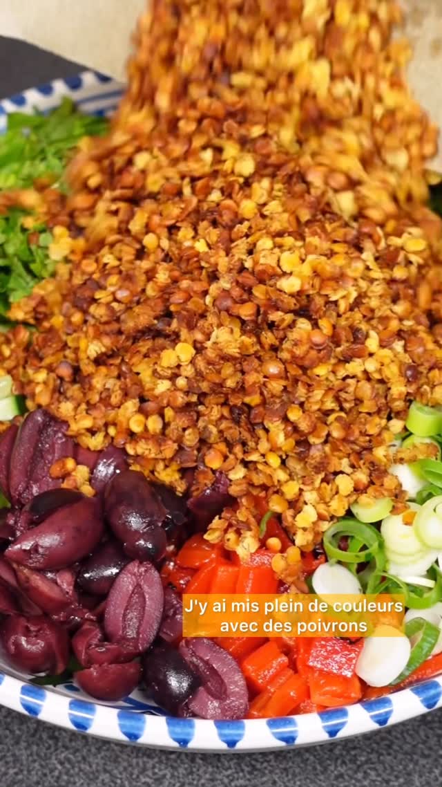 Crispy Red Lentil Salad