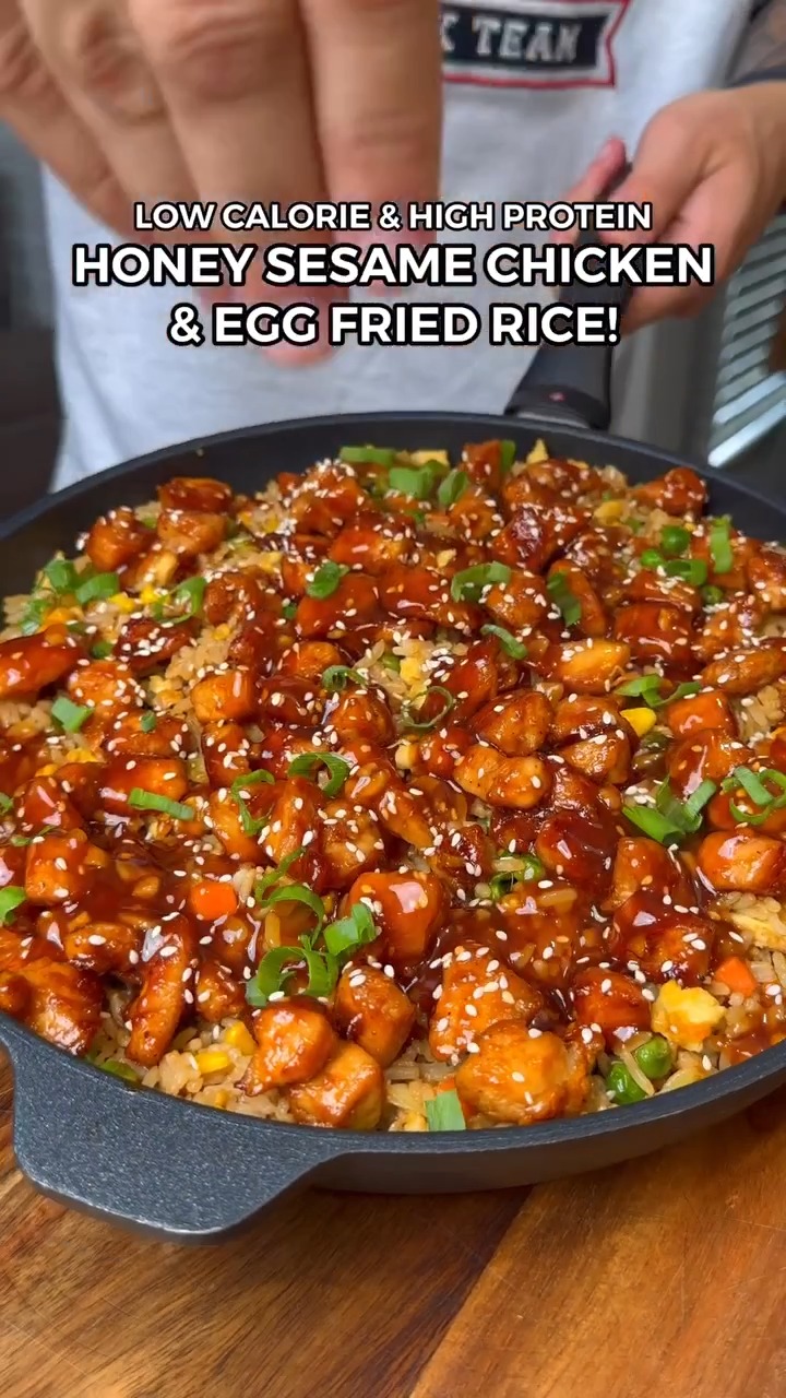 Honey Sesame Chicken & Egg Fried Rice