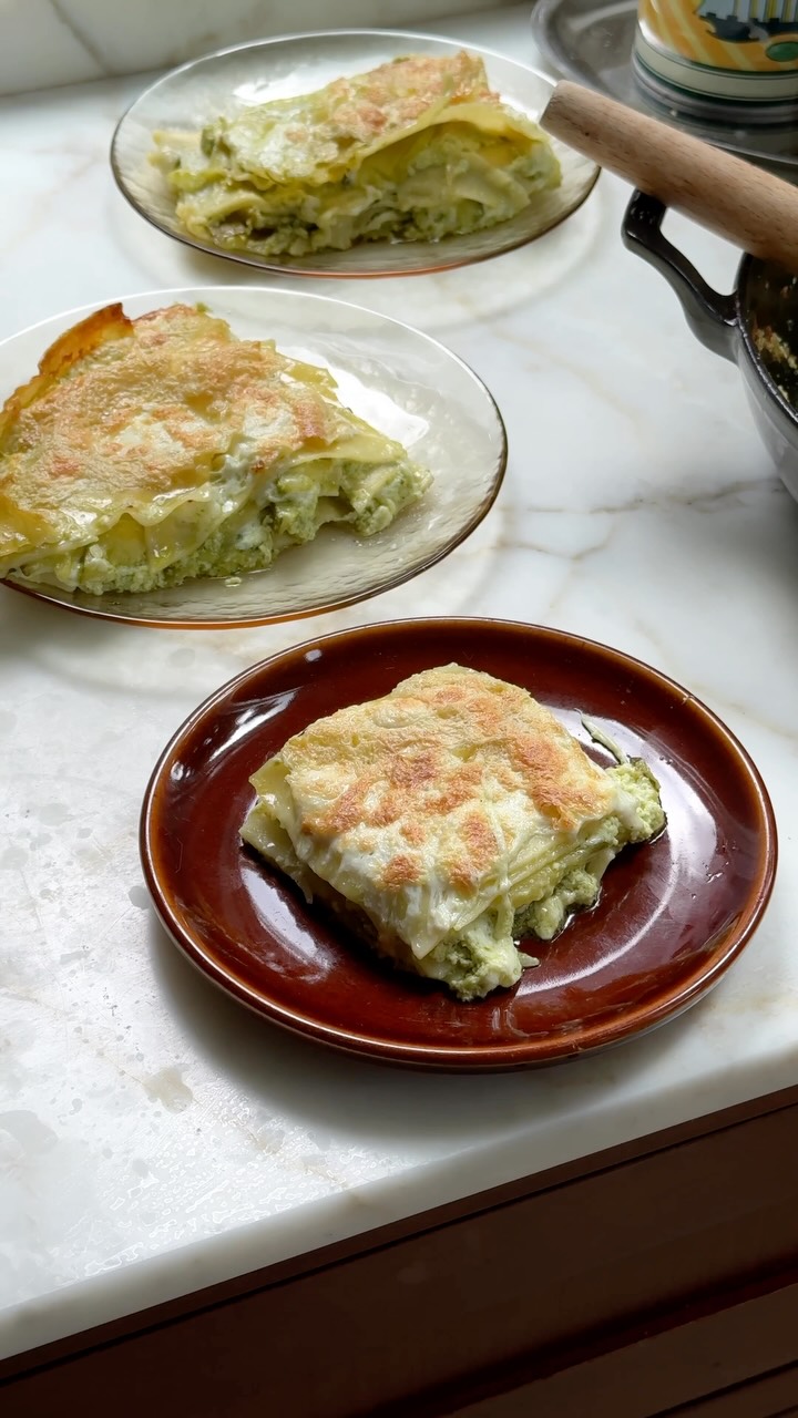 No-Waste Zucchini Lasagna with Basil Oil and Ricotta