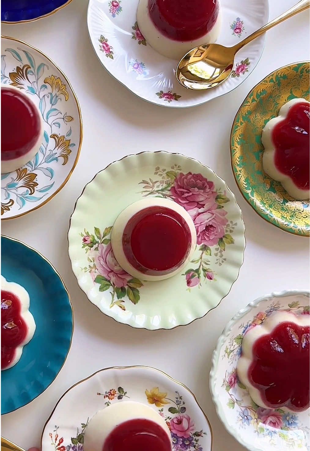 Raspberry and Elderflower Panna Cottas