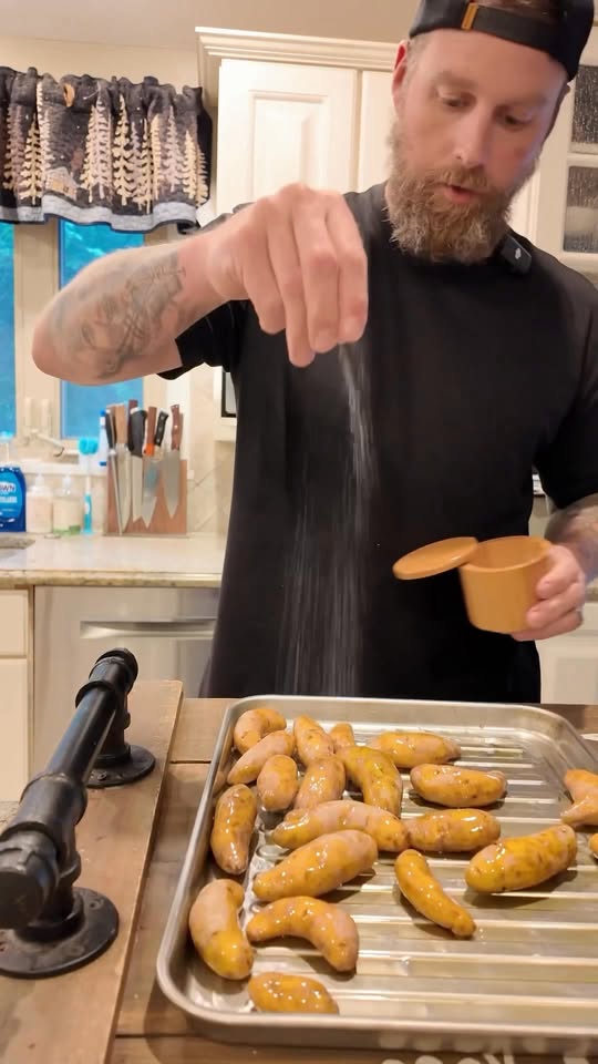 Smashed Fingerling Potatoes with Worcestershire Cream Sauce
