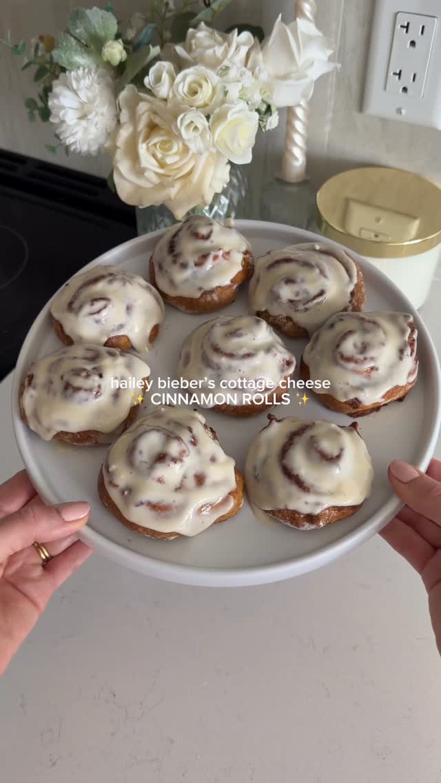 Hailey Bieber's Viral Cottage Cheese Cinnamon Rolls