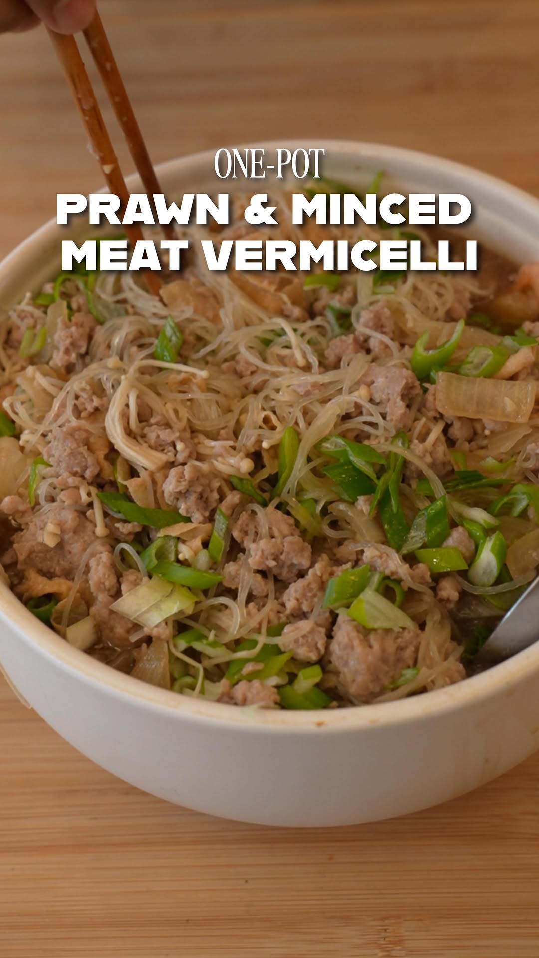 Claypot Style Vermicelli with Pork and Prawns
