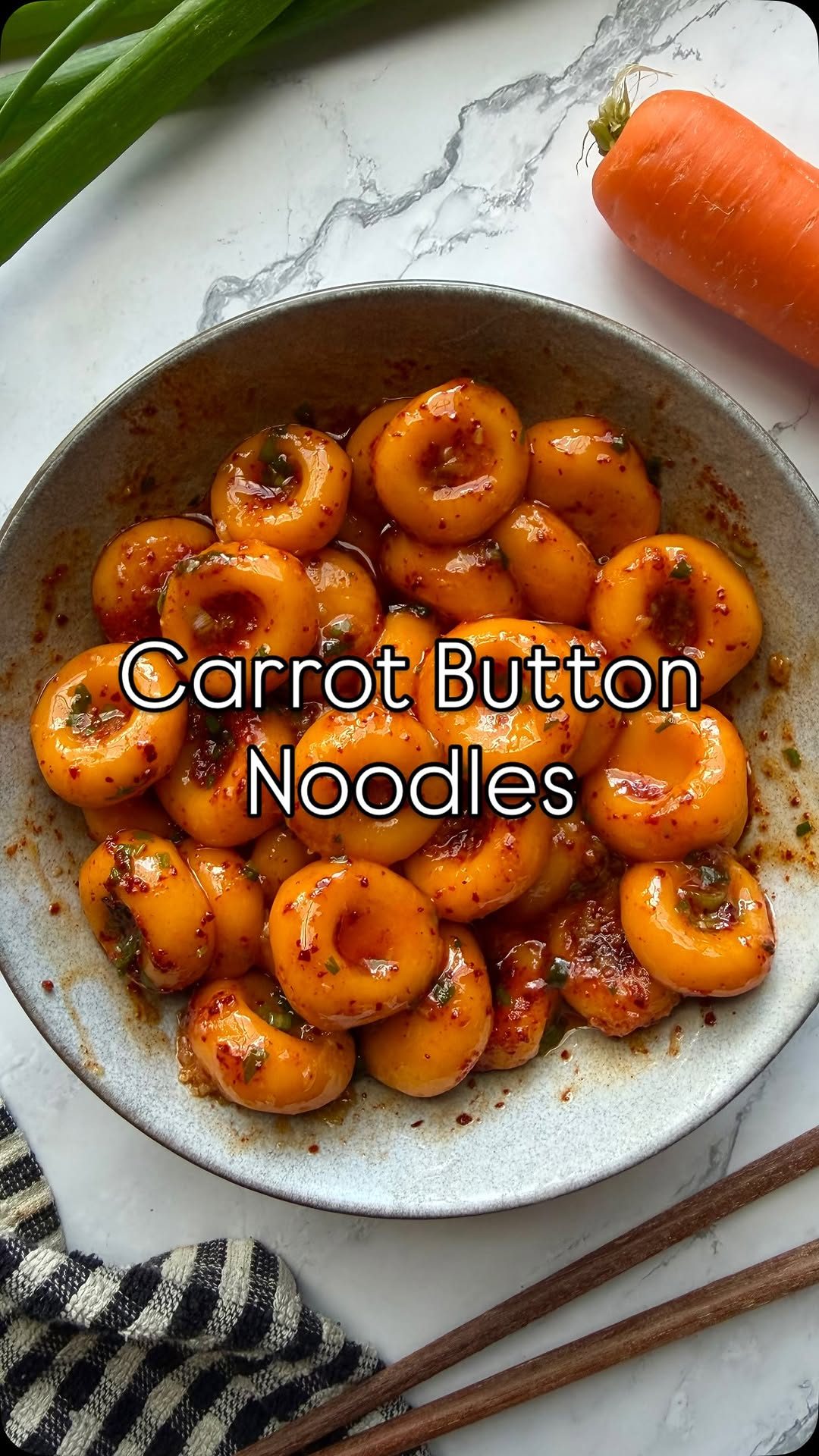 Carrot Button Noodles