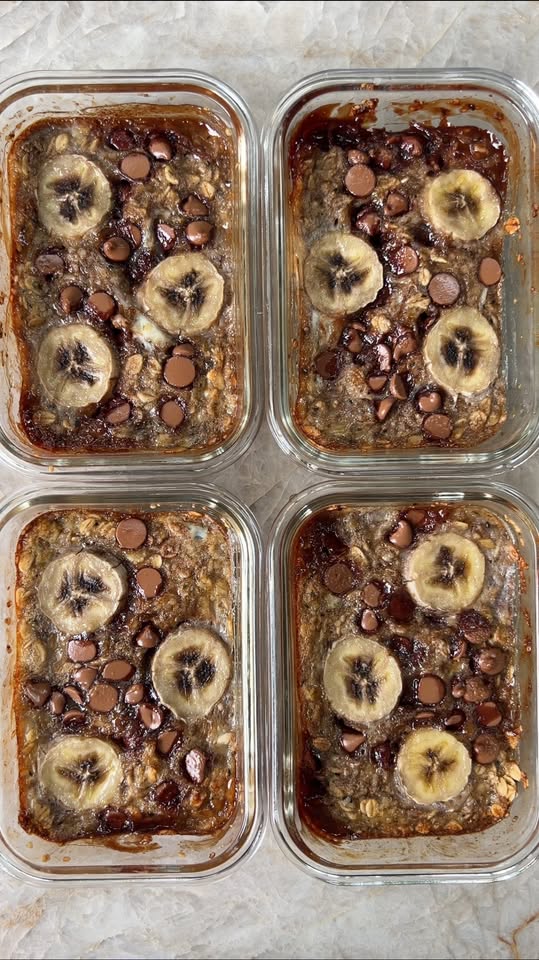 Choc Banana Bread Baked Oats