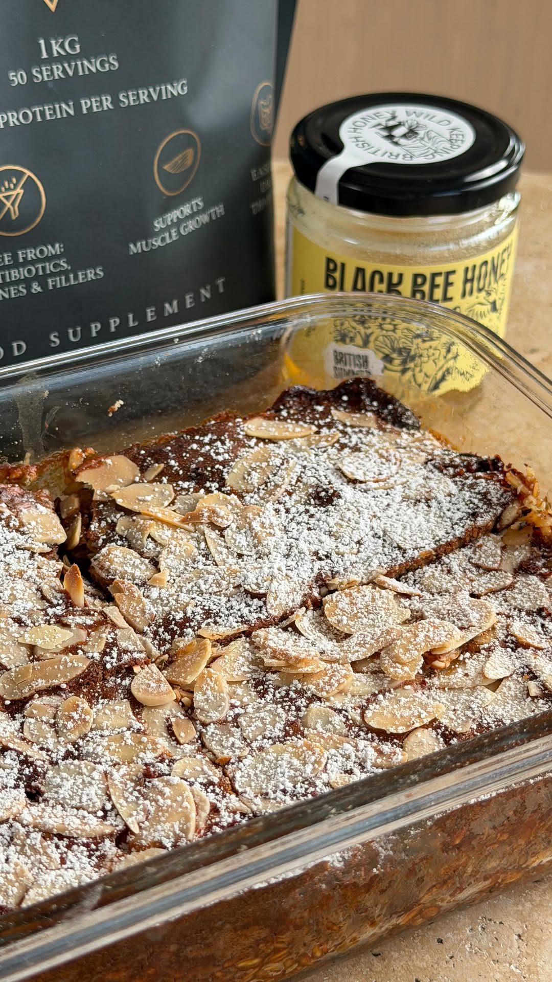 High-Protein Almond Croissant Baked Oats