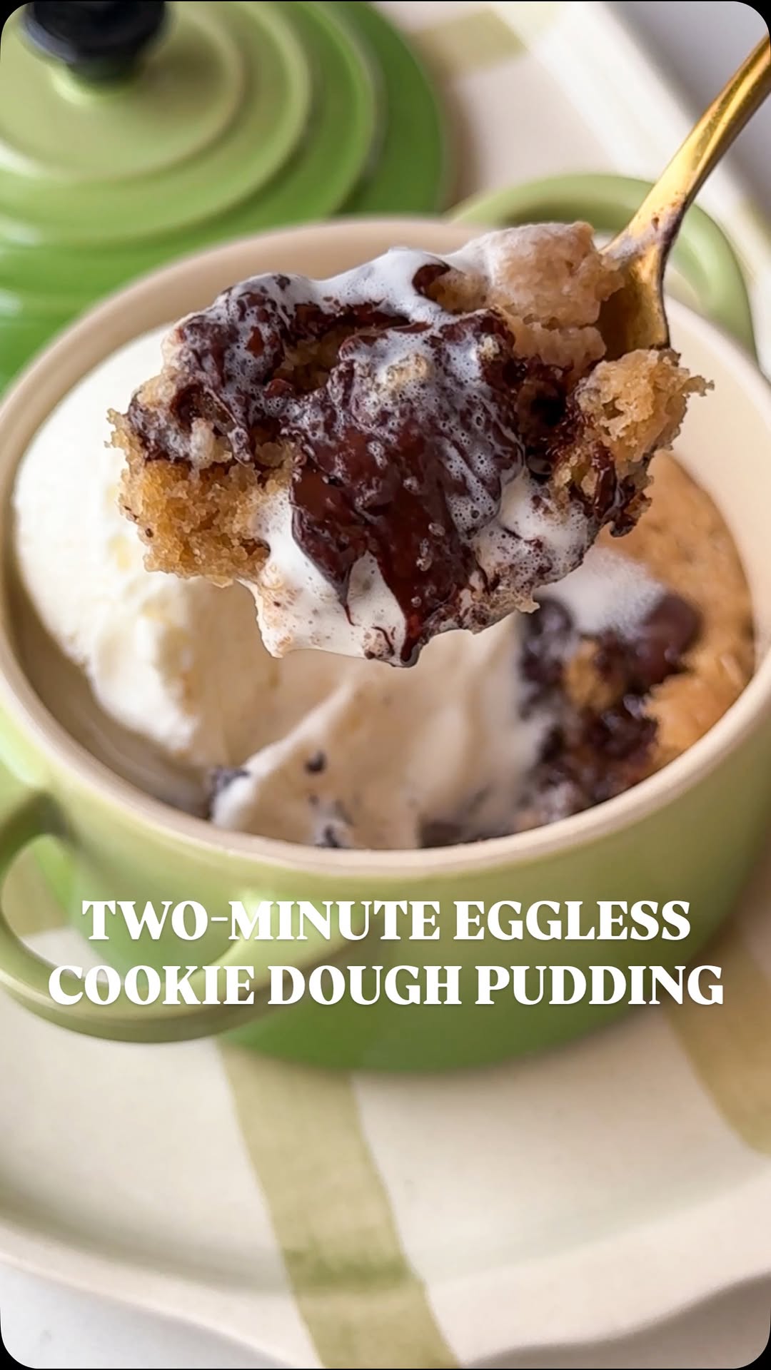 Two-Minute Eggless Cookie Dough Pudding