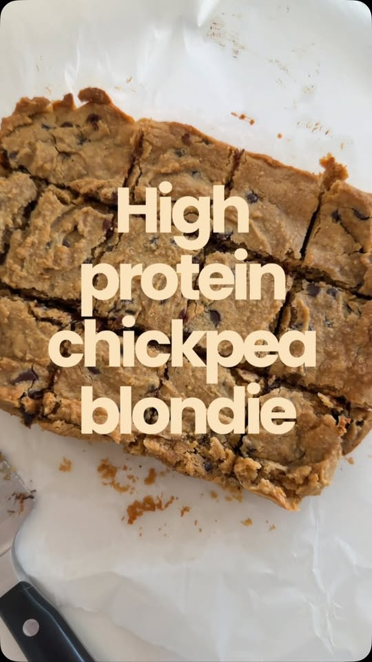 Soft Gooey Chickpea Blondies