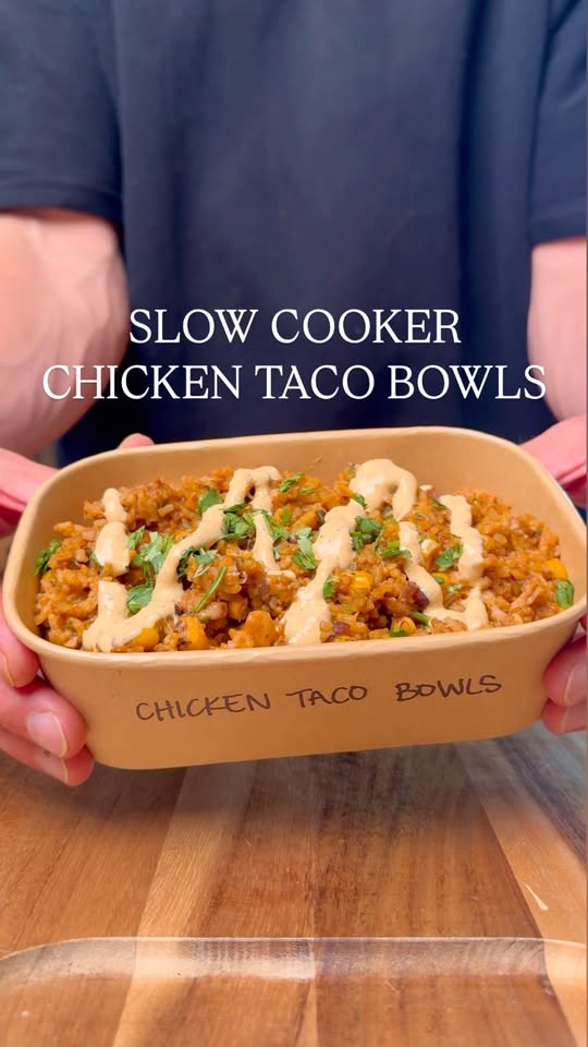 Slow Cooker Chicken Taco Bowls