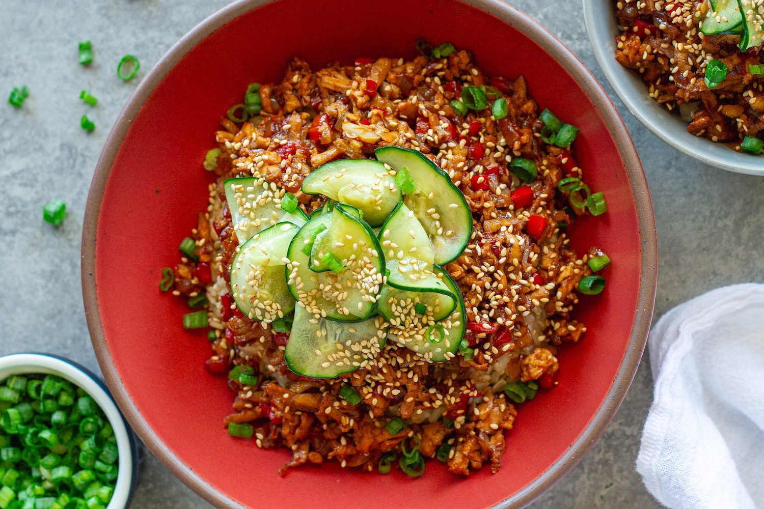 Beijing Beef-Inspired Tofu Bowls