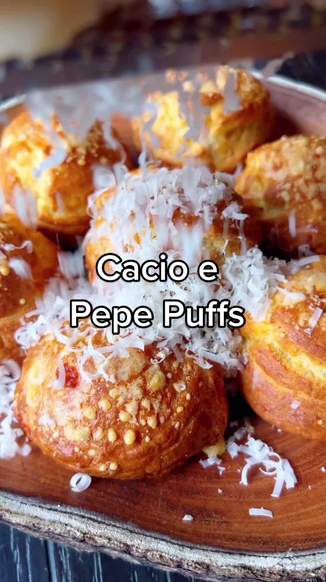 Cacio e Pepe Cheesy Puffs